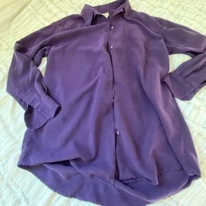 Purple Thrifted button up